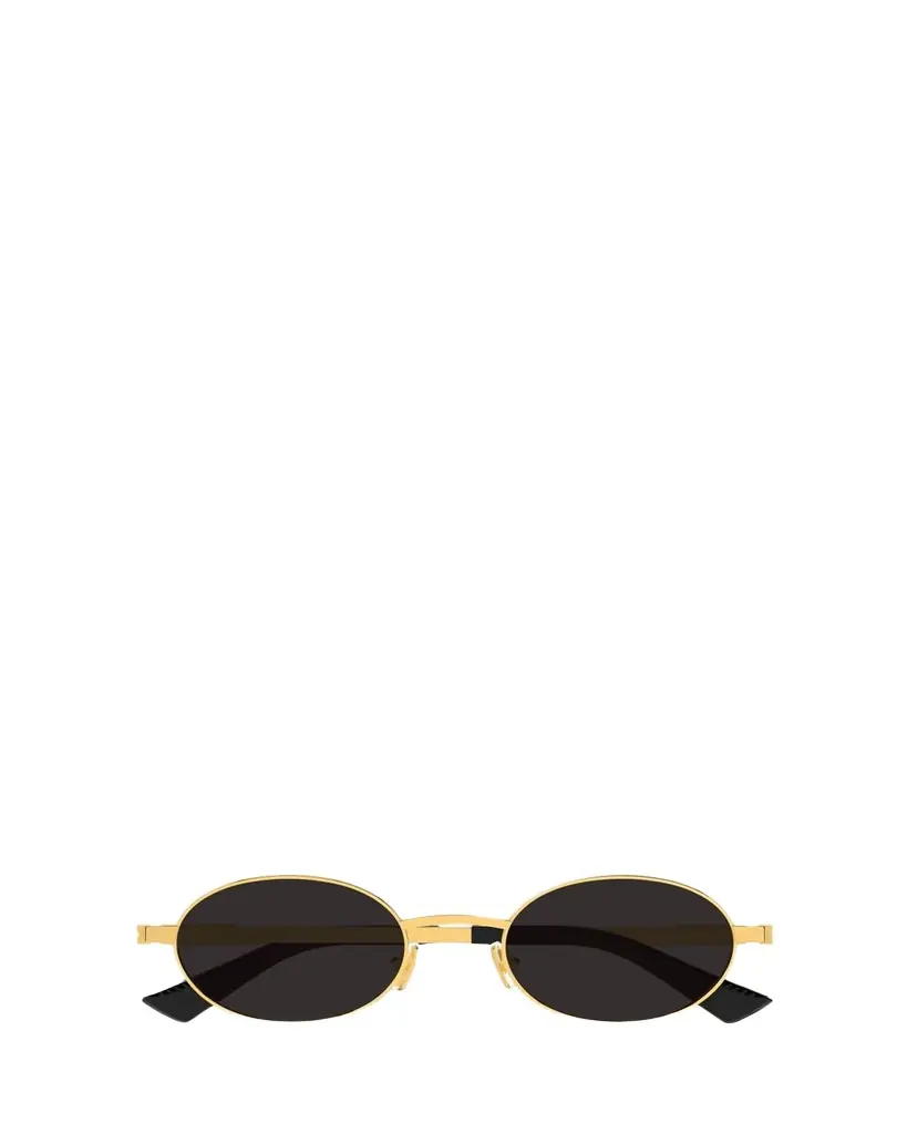 Bottega Veneta Bv1470S Golden Metal Oval Sunglasses