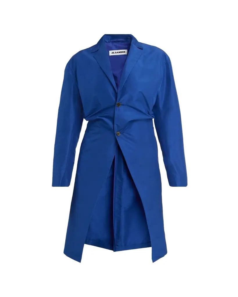 Jil Sander Gathered Single-Breasted Coat