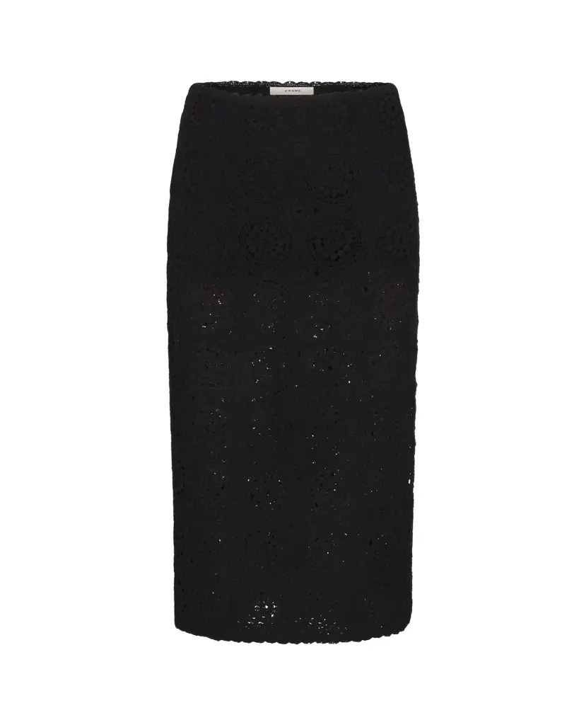 FRAME The Crochet Midi Skirt