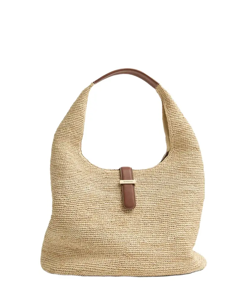 SIMKHAI Khai Small Raffia Tote Bag