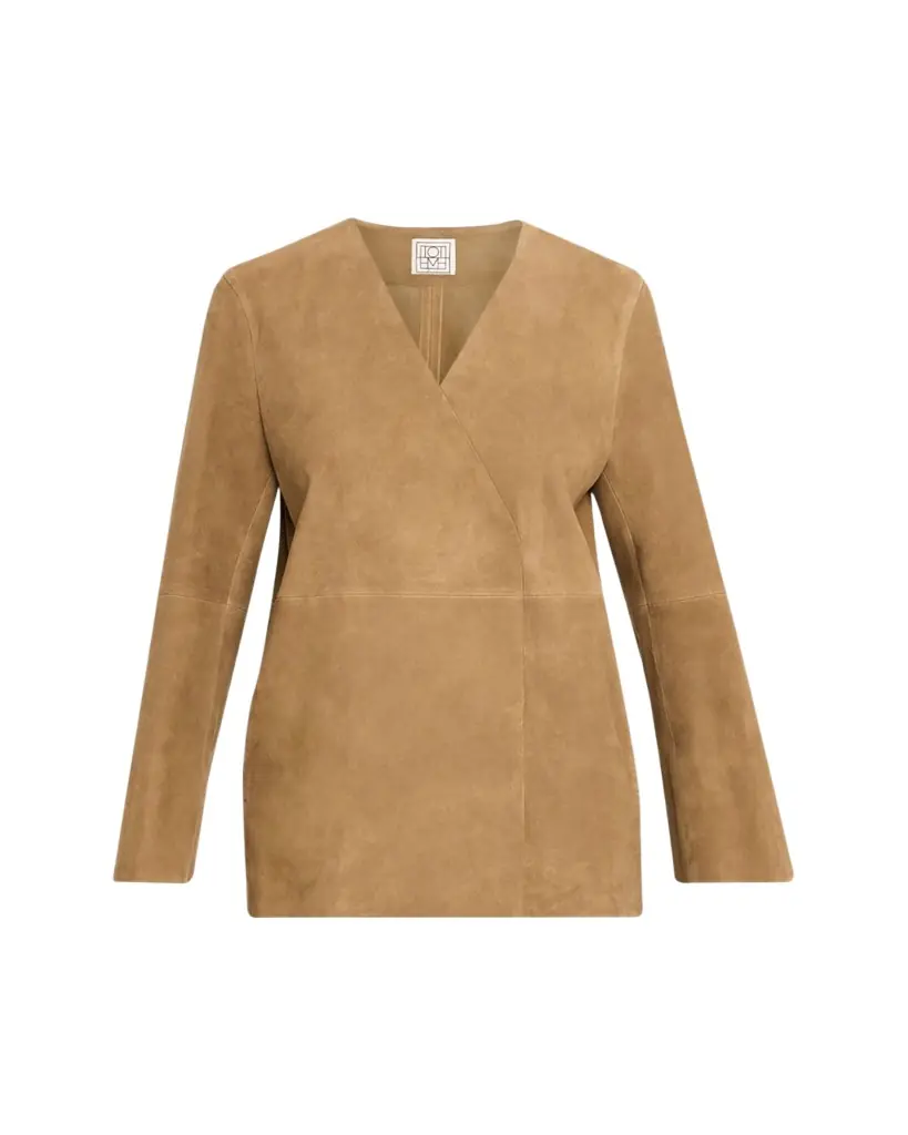Toteme V-Neck Suede Blazer