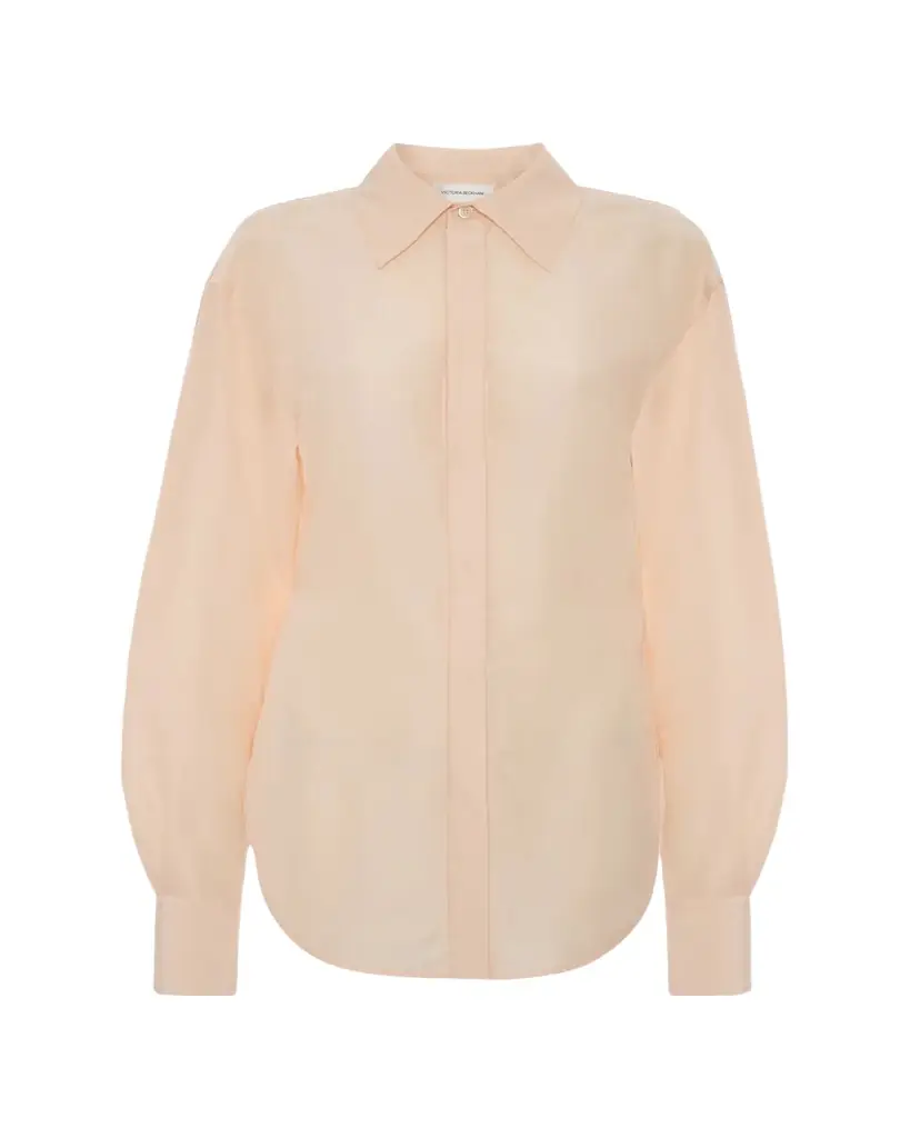 Victoria Beckham Organza Slim Button-Down Shirt