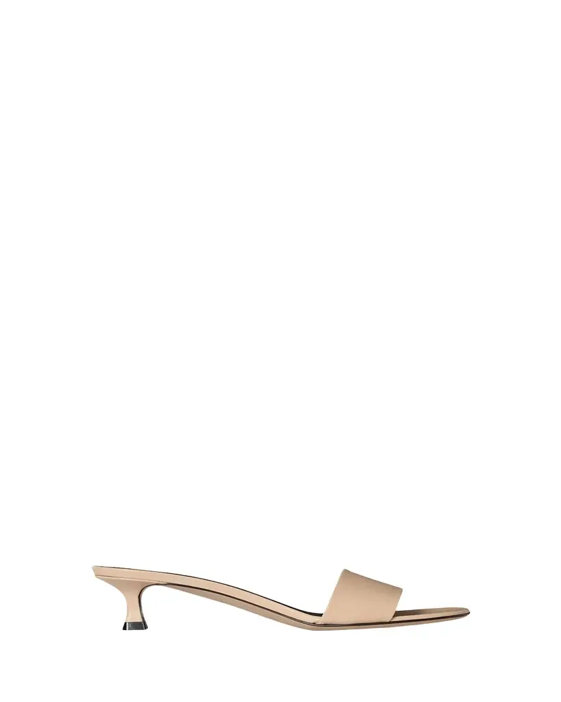 THE ROW 40mm Combo Leather Slide Sandals