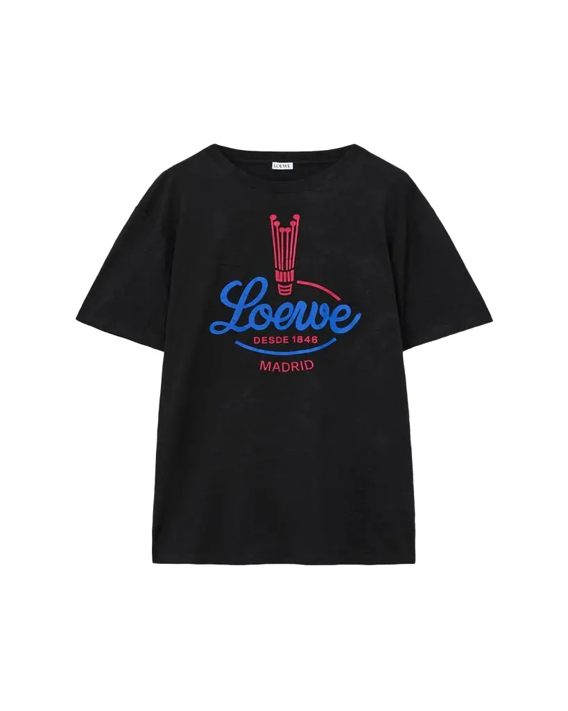 Loewe Logo-Print Cotton-Blend T-Shirt