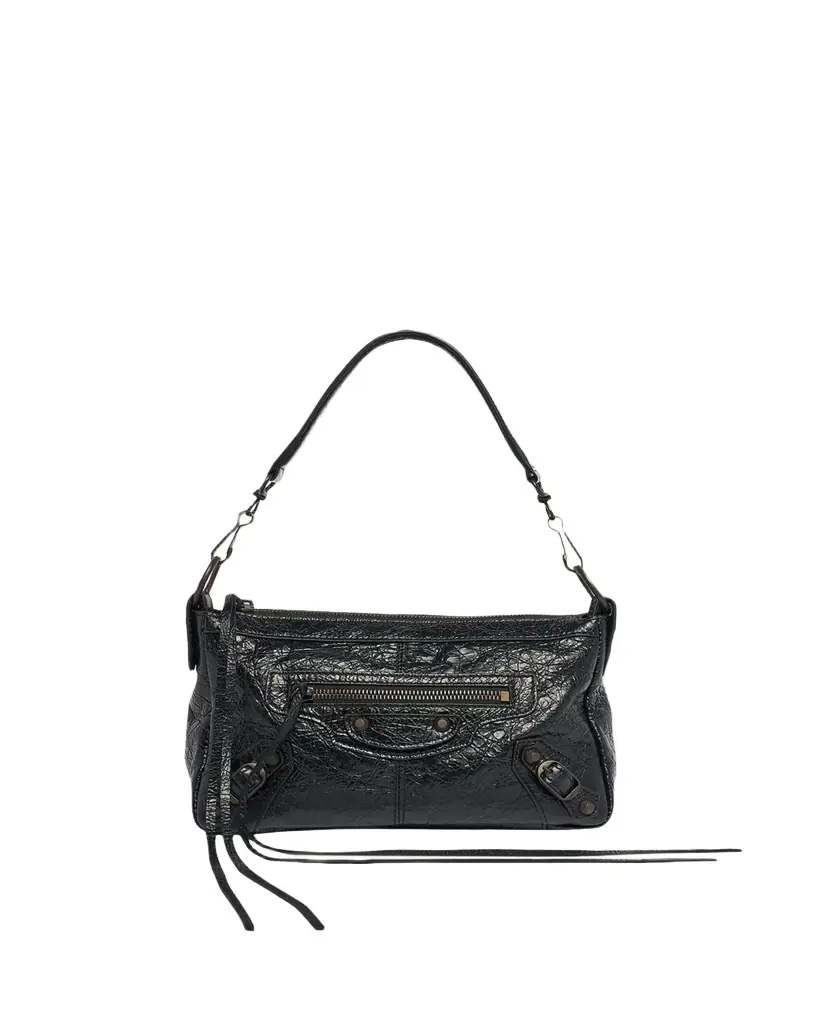 Balenciaga Le City Moto Mini Leather Shoulder Bag