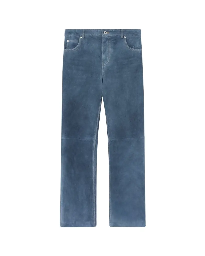 Loewe Suede Goatskin Straight-Leg Trousers