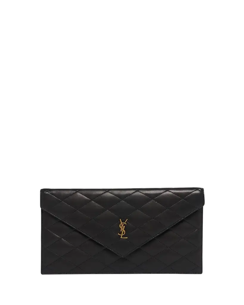 Saint Laurent Paris Pouch in Lambskin Leather