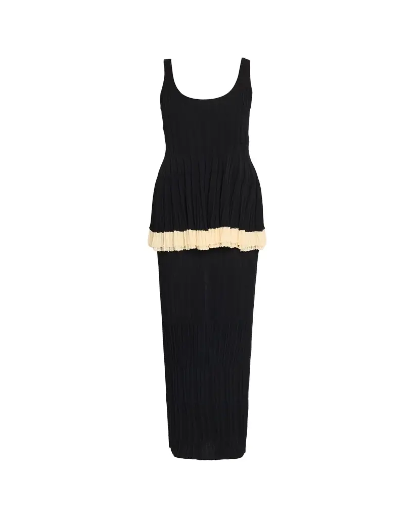 ASHLYN Kishi Sleeveless Pleated Knit Layered Dress