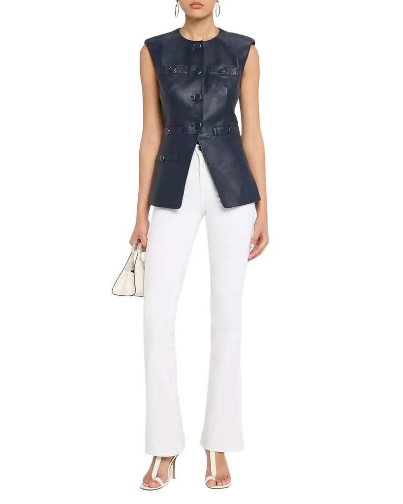Veronica Beard Tamara Leather Vest