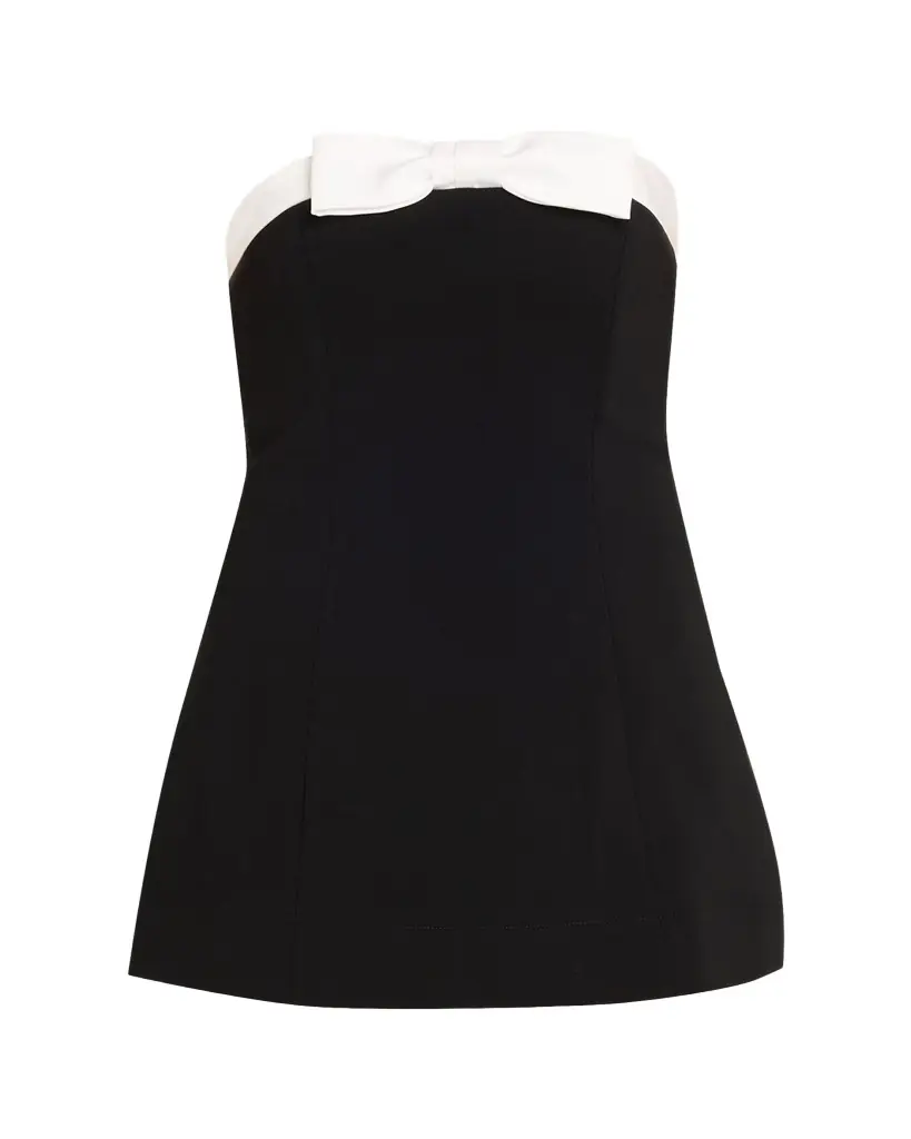 ALICE + OLIVIA Katya Sculpted Bow Romper