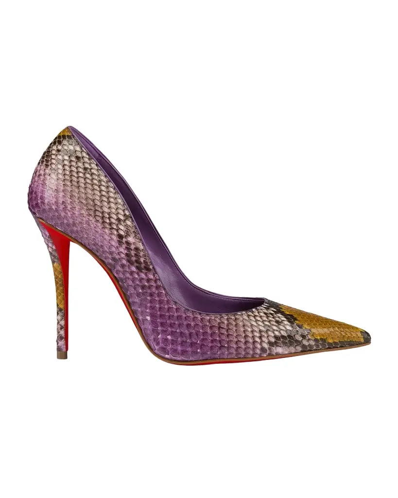 Christian Louboutin 100mm Miss Z Python Leather Pumps
