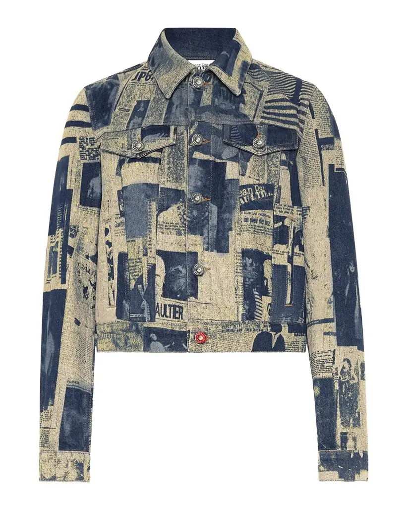 Jean Paul Gaultier Fitted Denim Journal Jacket