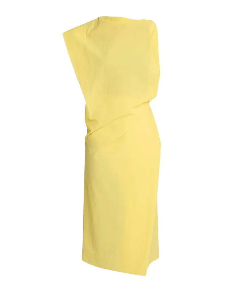 Jacquemus La Drap Asymmetric Cotton Midi Dress