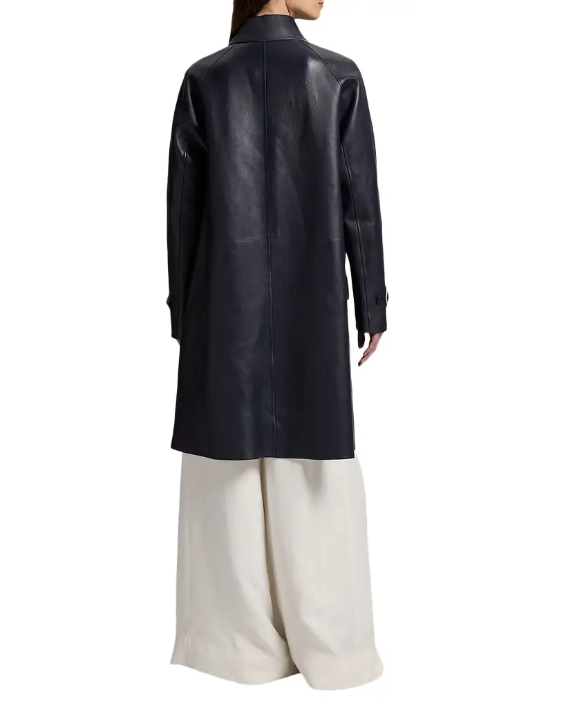 Ralph Lauren Collection Ottis Lambskin Balmacaan Coat