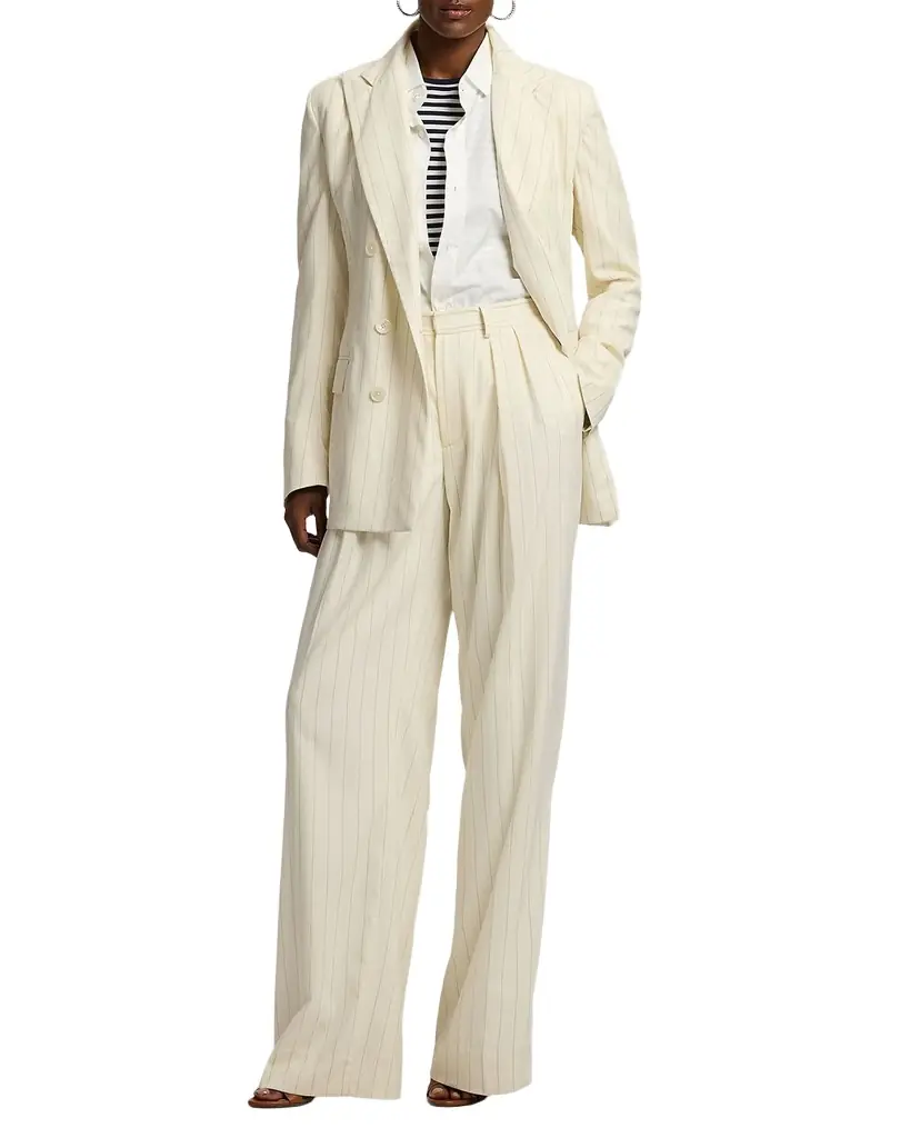 Ralph Lauren Collection Jody Striped Wool Pant