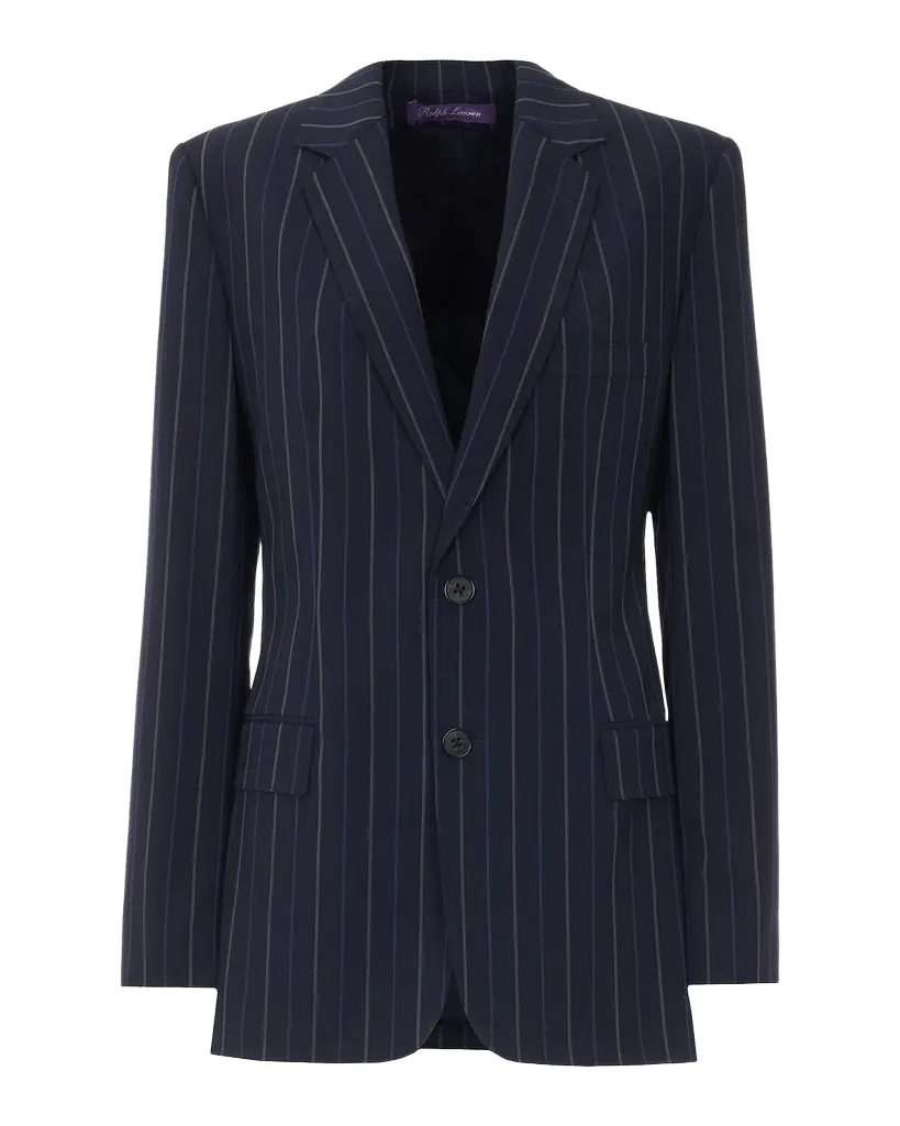 Ralph Lauren Collection Marcy Striped Wool Jacket