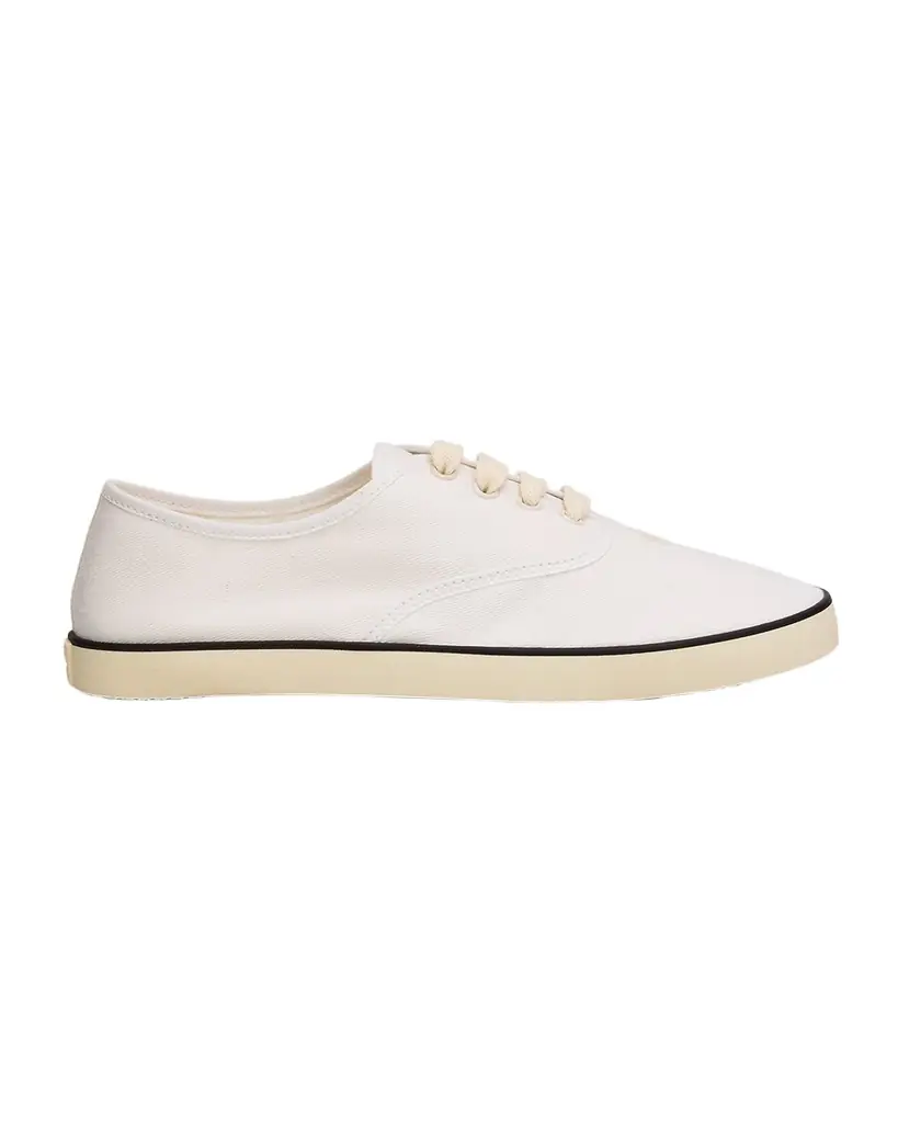 Miu Miu Logo Lace-Up Canvas Sneakers