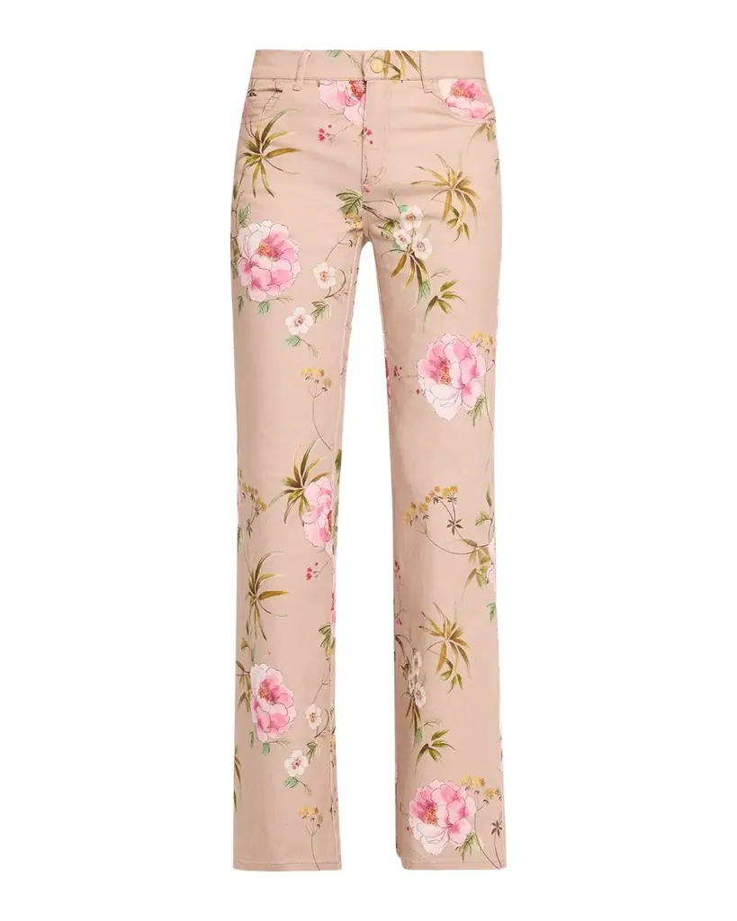 Kobi Halperin Leigh Floral-Print Straight-Leg Pants