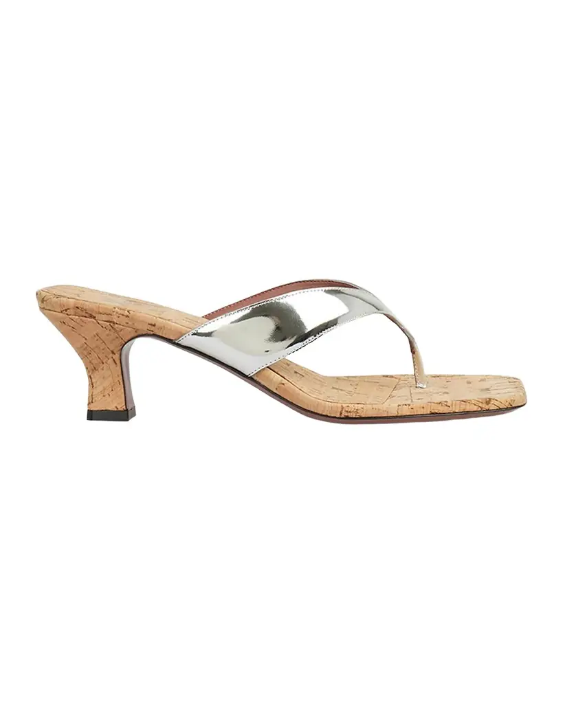 Paris Texas 55mm Portofino Leather Thong Mule Sandals