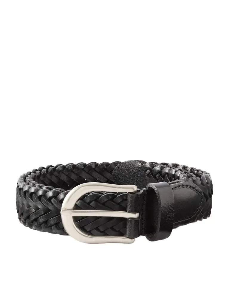 Beams Plus 3cm Woven Leather Belt - Men