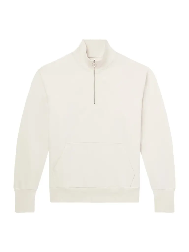 Drake's Cotton-Jersey Half-Zip Sweater - Men