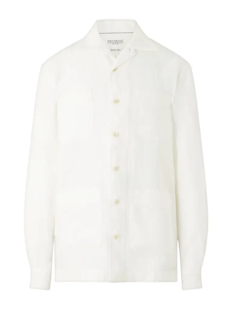 Brunello Cucinelli Guayabera Linen Overshirt - Men