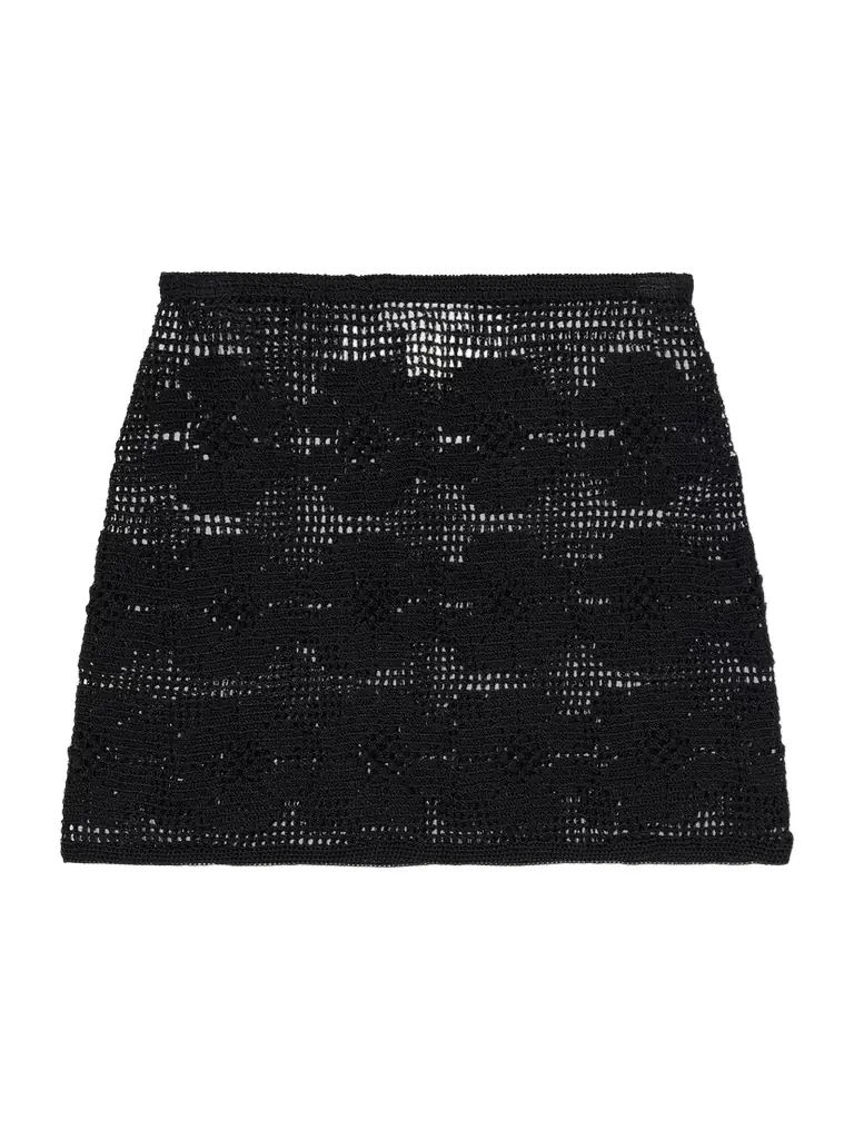 Calle Del Mar Daisy Chain Crocheted Mini Skirt