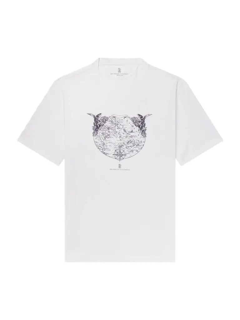 Brunello Cucinelli Logo-Print Cotton-Jersey T-Shirt - Men