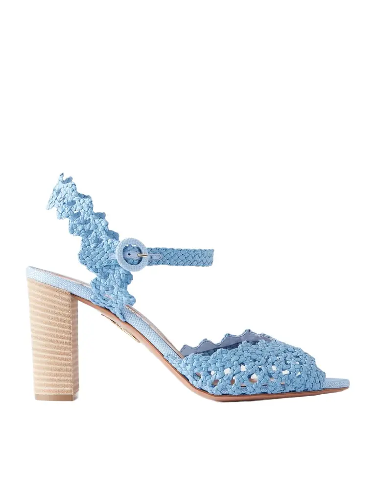 Aquazzura Bossa Nova 85 Raffia Sandals