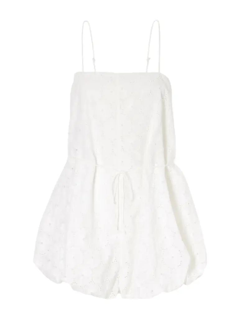 Faithfull Rosella Belted Broderie Anglaise Playsuit