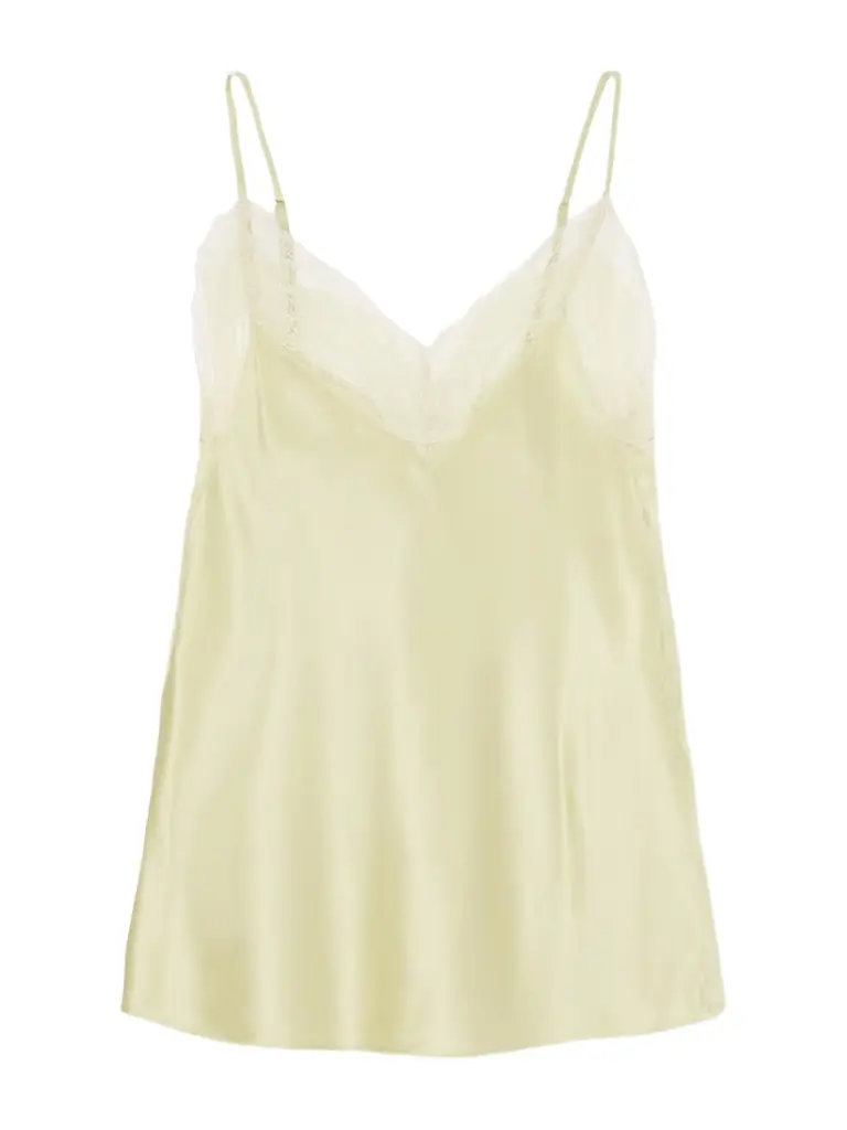 Veronica Beard Johantan Lace-trimmed Silk-blend Satin Blouse