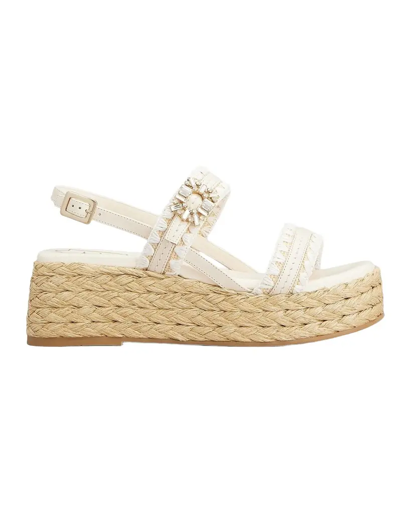 Roger Vivier Summer Strass Platform Espadrille Sandals