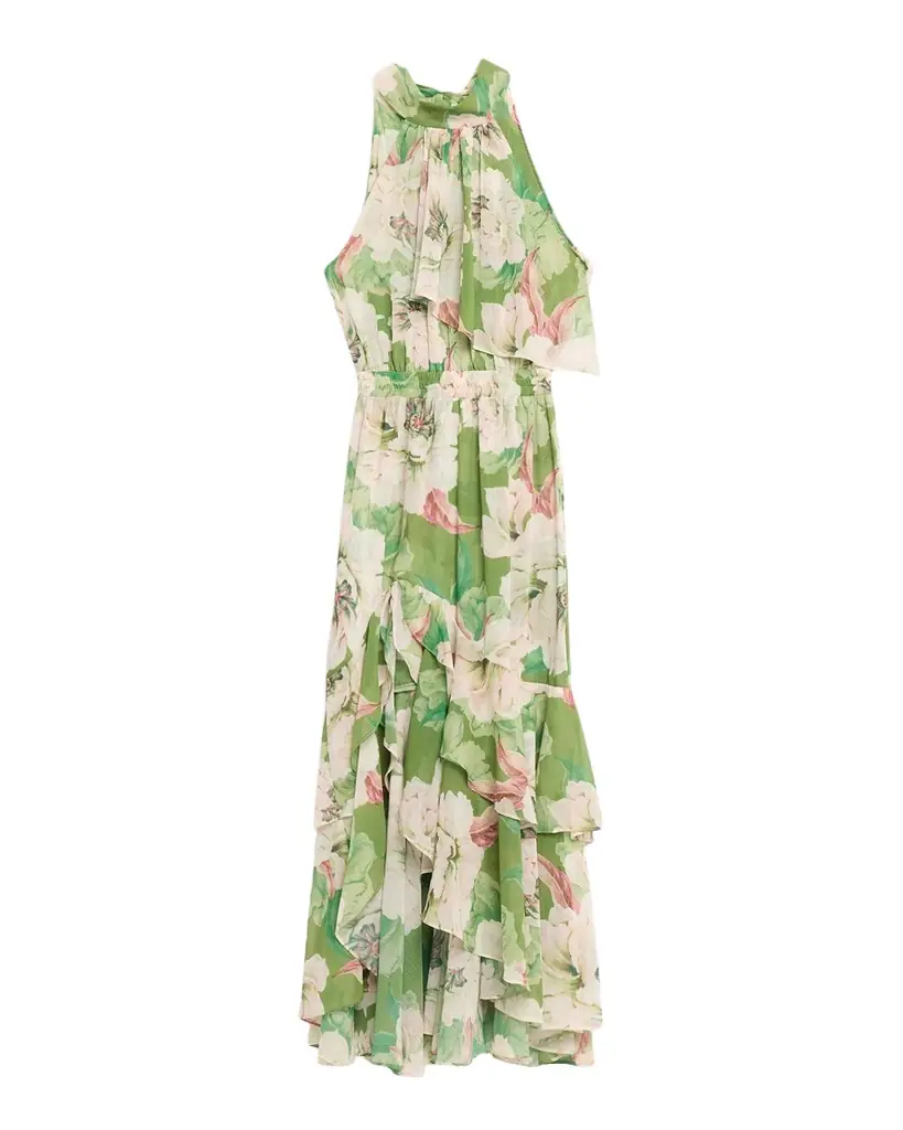 MISA Los Angeles Aneva Halter High-Low Dress