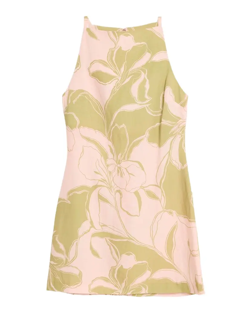 MISA Los Angeles Ellu Linen-Blend Mini Dress