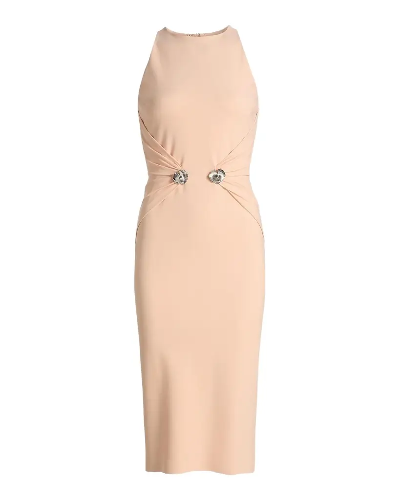 Chiara Boni La Petite Robe Nereo Sleeveless Embellished Midi Sheath Dress