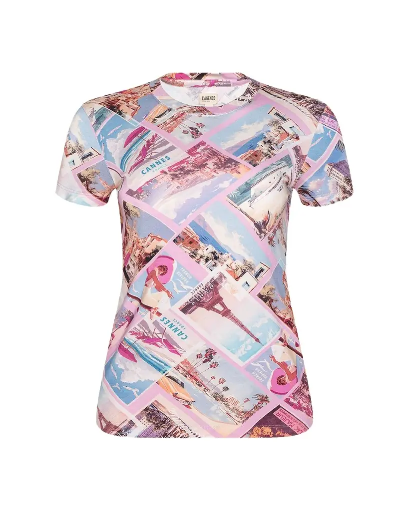 L'Agence Ressi Short-Sleeve Postcard Tee