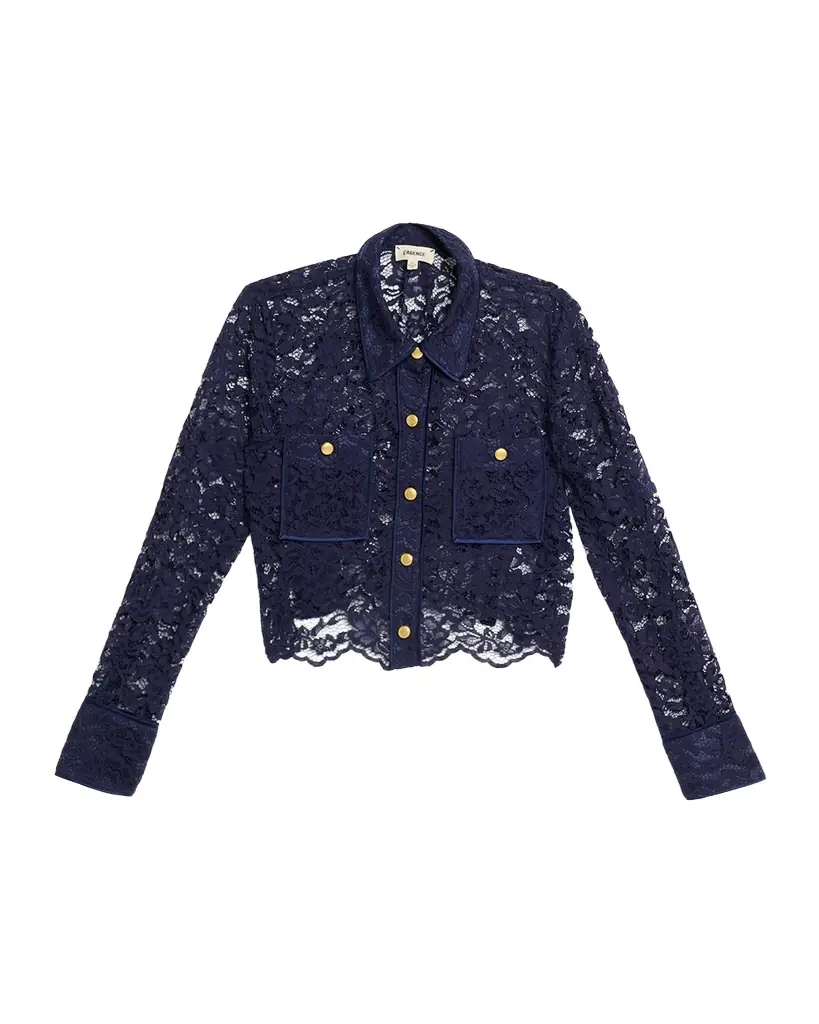 L 'Agence Roelle Floral Lace Blouse