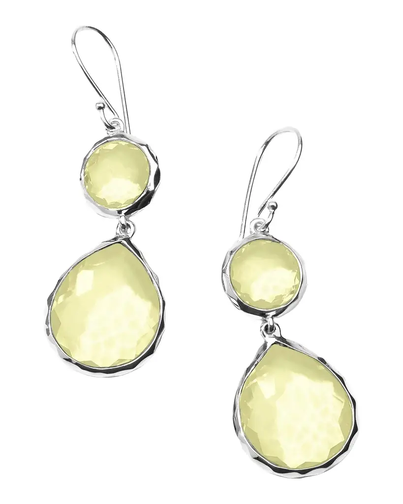 Ippolita Rock Candy Sterling Silver & Lemon Citrine Double-Drop Earrings