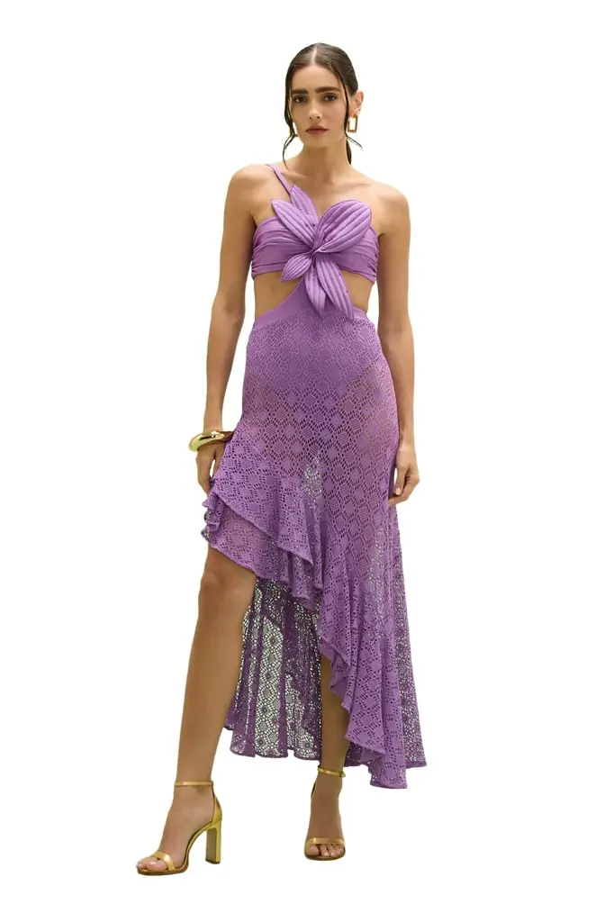 PatBo SIRENA MESH FLOWER MAXI DRESS