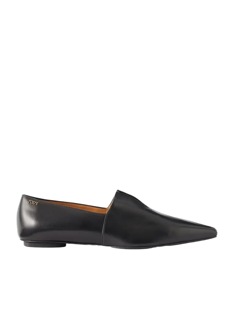 Tod's 10k Leather Pointed-toe Ballet Flats