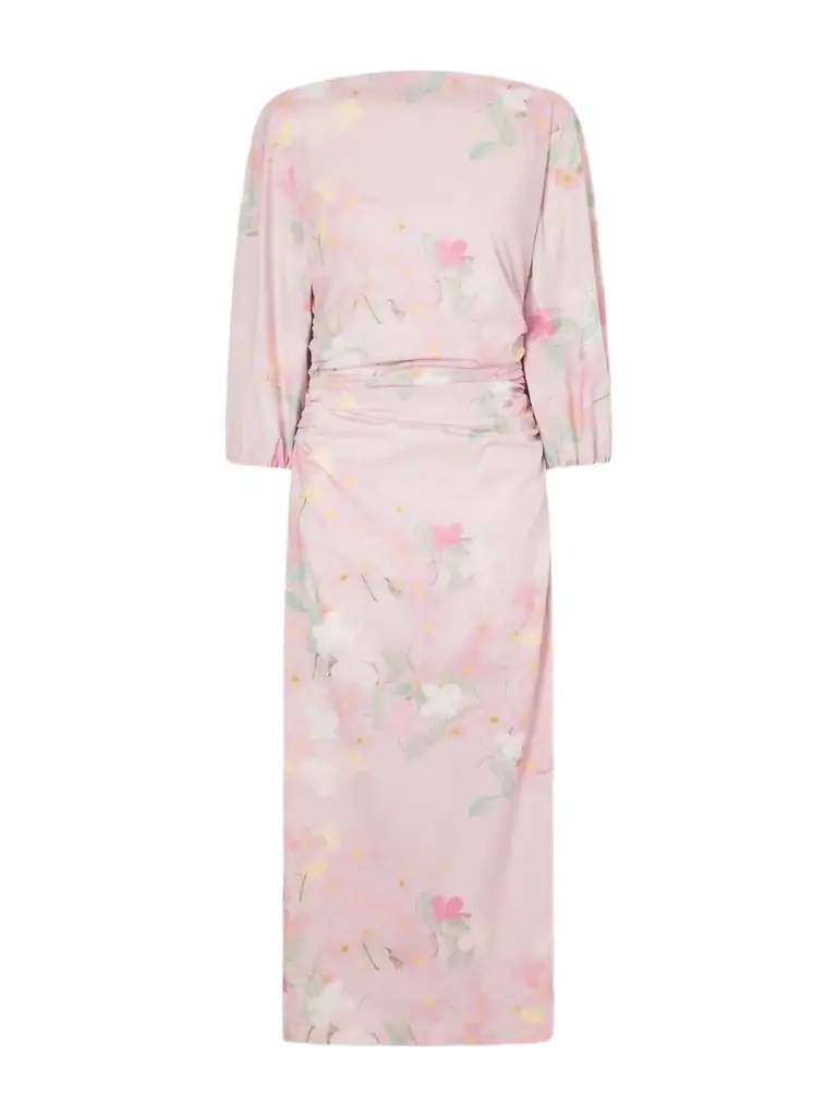 BERNADETTE Ezra Floral-print Cotton-blend Midi Dress