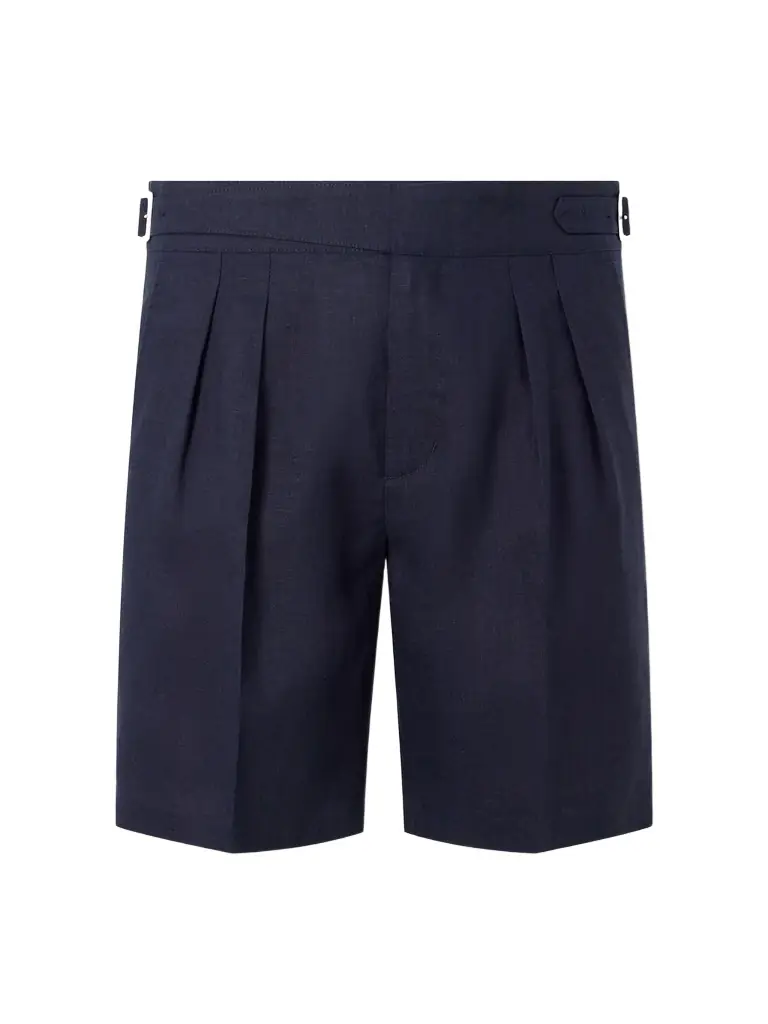 MR P. Straight-Leg Pleated Linen Bermuda Shorts - Men