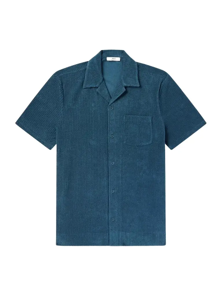 MR P. Camp-Collar Cotton-Terry Shirt - Men