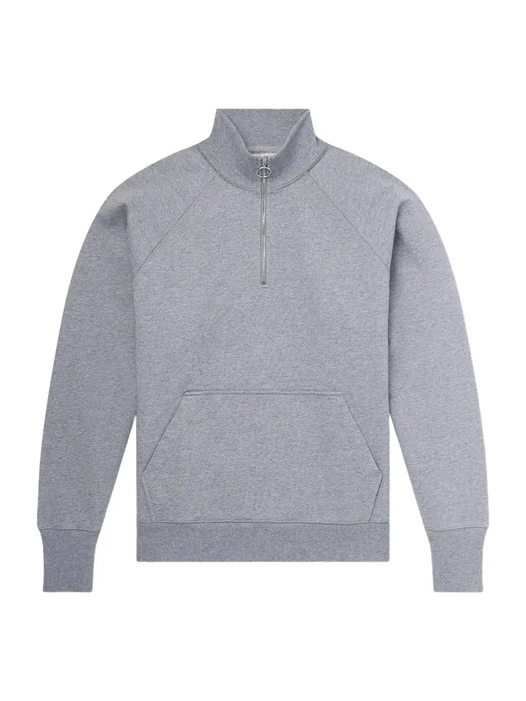 Drake's Cotton-Jersey Half-Zip Sweater - Men