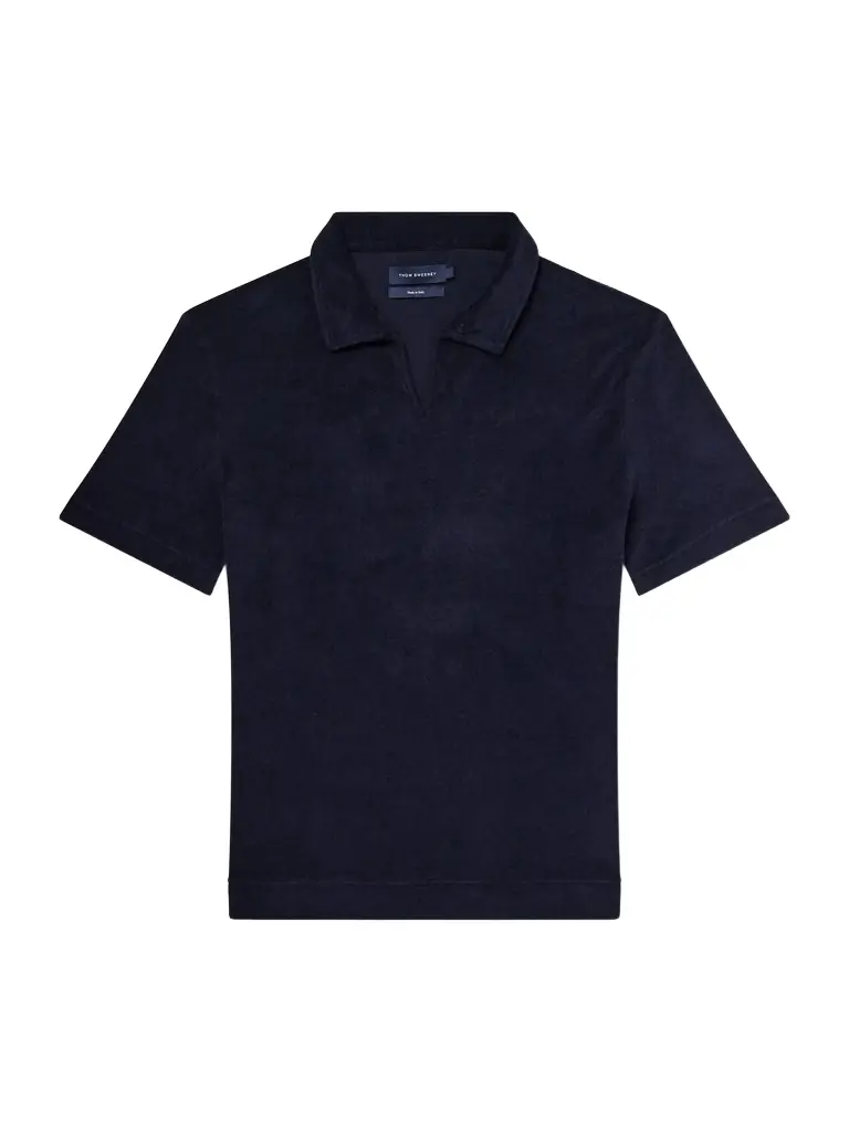 Thom Sweeney Terry-Cotton Polo Shirt - Men