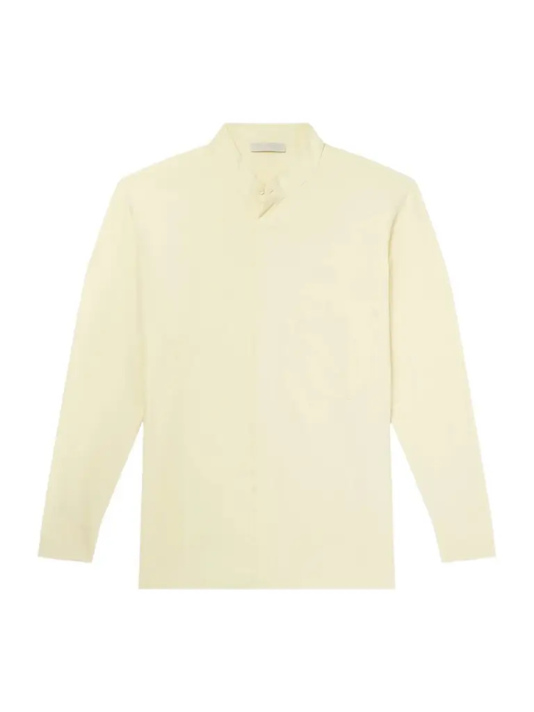 Saman Amel Grandad-Collar Silk Shirt - Men