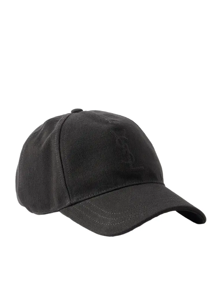 Saint Laurent Logo-Debossed Cotton-Twill Baseball Cap - Men