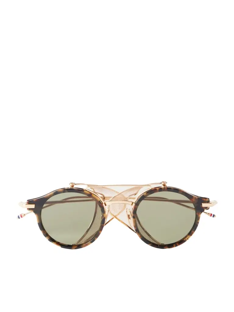 Thom Browne Round-Frame Gold-Tone Titanium and Tortoiseshell Acetate Sunglasses - Men