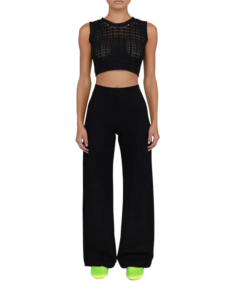 LESET Rio Wide-Leg Ponte Pants