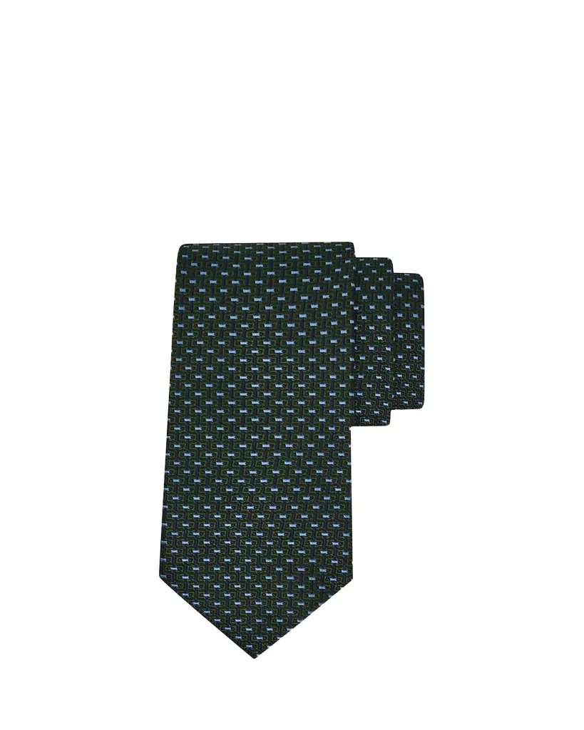 Ferragamo Men's Woven Geometric Jacquard Silk Tie